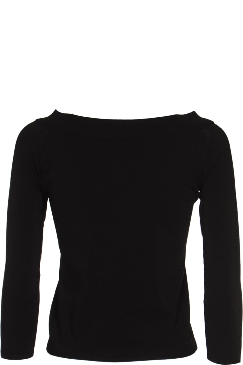 Roberto Collina Sweaters for Women Roberto Collina Wide Neck Long-sleeved Plain Sweater