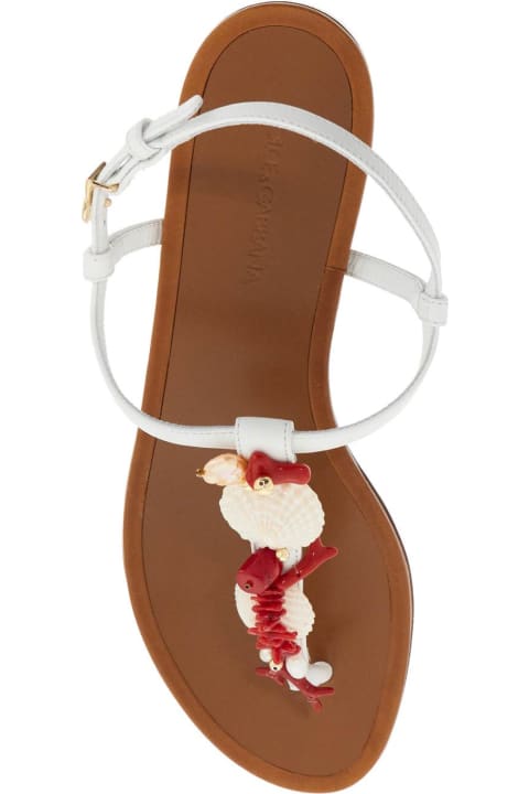 Dolce & Gabbana Sandals for Men Dolce & Gabbana 'nappa Flip-flops With Coral