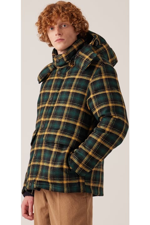 Homeware doppiaa Aangoon Checked Down Bomber Jacket