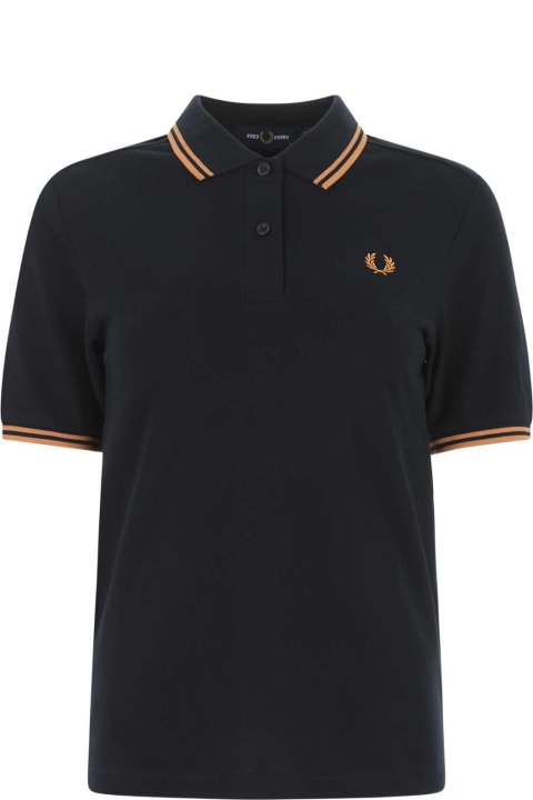 Fred Perry Clothing for Women Fred Perry Navy Blue Piquet Polo Shirt