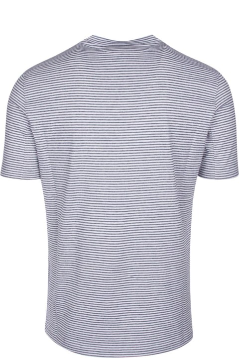 Horizontal-stripe Crewneck T-shirt