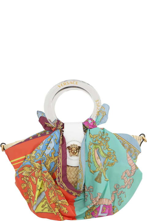 Totes for Women Versace Raffia Tote Bag