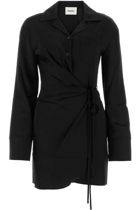 Nanushka Coats & Jackets for Women Nanushka Black Acetate Blend Xaviera Shirt Dress
