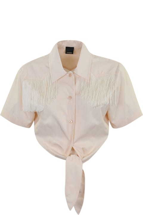 Pinko Topwear for Women Pinko Cropped Shirt With Fringes