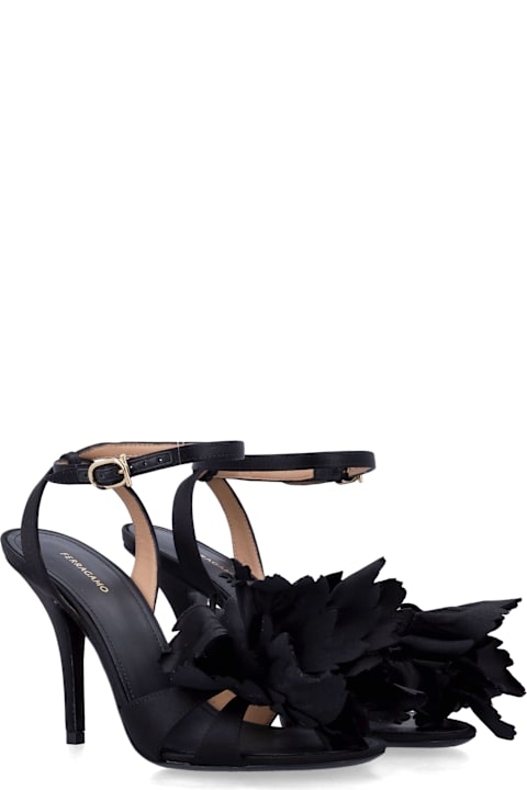 Ferragamo Satin Flower Sandal