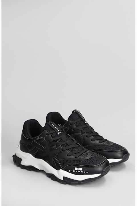 Shoes for Men John Richmond Sneakers In Black Synthetic Fibers