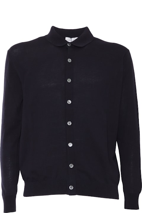 Settefili Cashmere for Women Settefili Cashmere Shirt Collar Cardigan High Gauge Ice Cotton