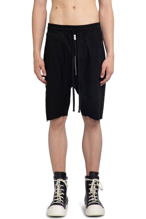 Thom Krom Pants for Men Thom Krom Drop Crotch Zipped Raw-cut Shorts