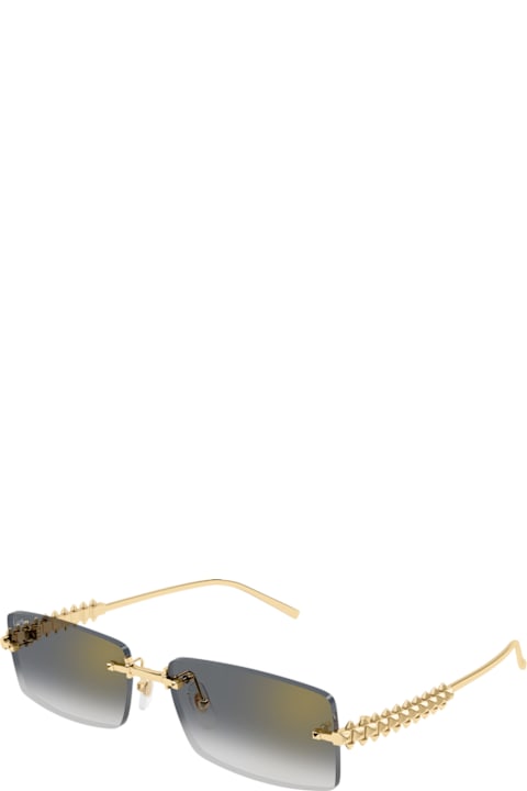 Cartier Eyewear لـ Kids Cartier Eyewear Cartier Ct0604s Clash De Cartier 001 Gold Grey Sunglasses