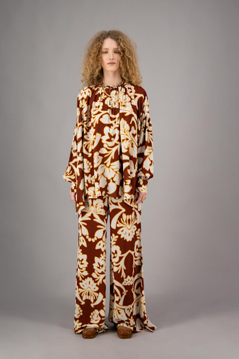 Homeware Amotea Carol In Flowerd Burgundy Viscose