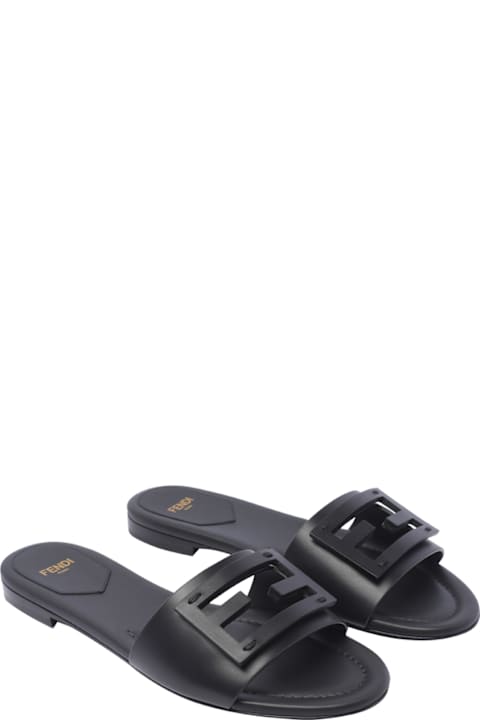 Fendi Baguette Slide Sandals