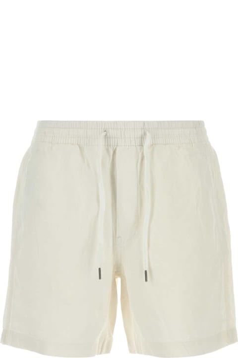 メンズ Polo Ralph Laurenのボトムス Polo Ralph Lauren White Linen Shorts