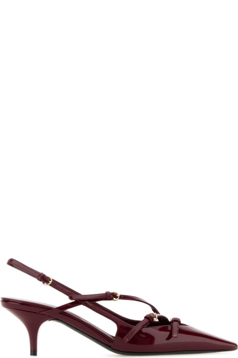 Homeware Miu Miu Tyrian Purple Leather Pumps