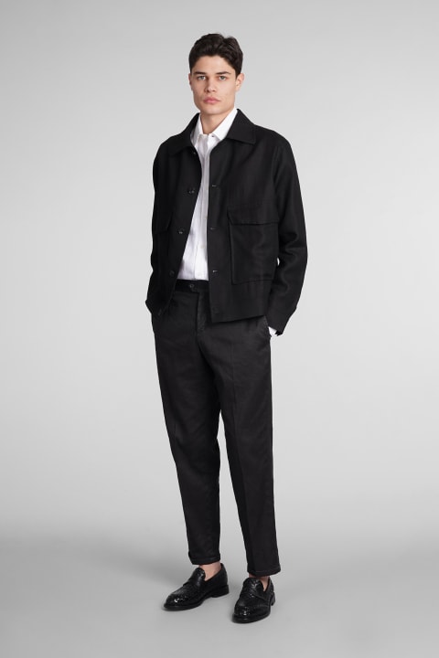 PT01 Clothing for Men PT01 Pants In Black Linen