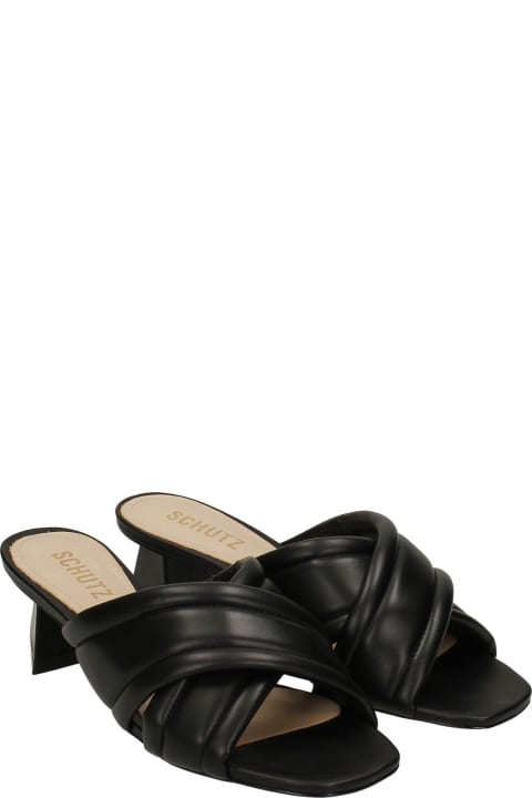 Sandals In Black Leather