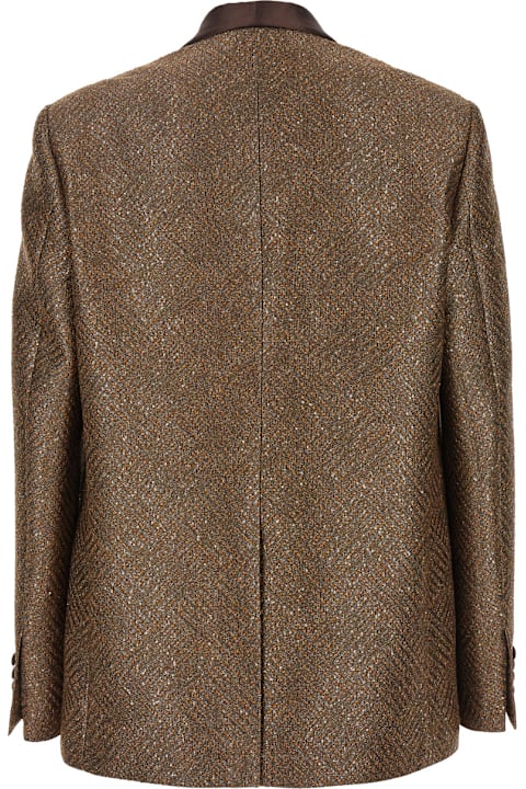 AMIRI معاطف وجواكت لـ القسم الرجالي AMIRI Tweed Sequin Shawl Blazer