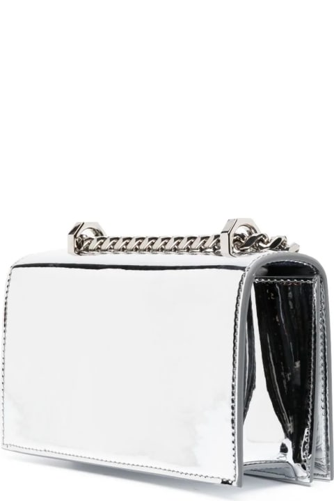 Shoulder Bags for Women Alexander McQueen Mini Jewelled Satchel Bag In Silver