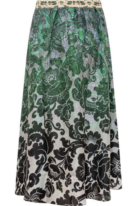 Fashion for Women Pierre-Louis Mascia Silk Skirt With Floral Print