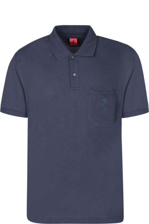 Ferrari Topwear for Men Ferrari Cotton Piquã© Blue Polo Shirt