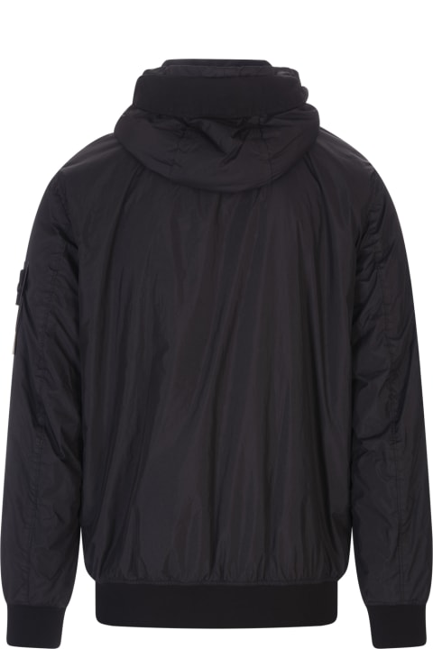 Man Black Garment Dyed Crinkle Reps R-ny With Primaloft®-tc Jacket