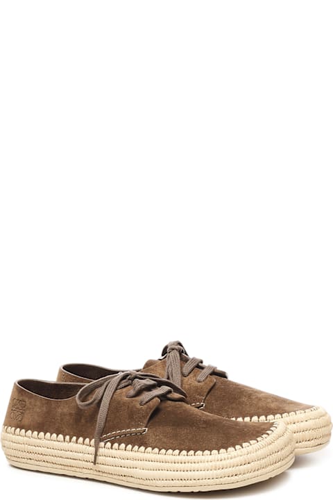 Homeware Loewe Rio Suede And Raffia Lace-ups
