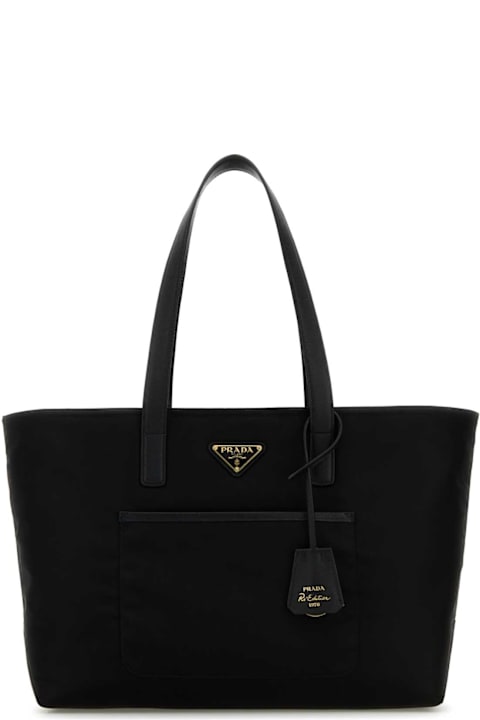 Homeware Prada Black Re-nylon Shopping Bag