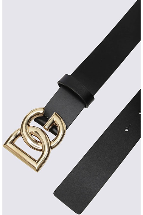 Homeware Dolce 
Gabbana Black And Gold Leather Belt