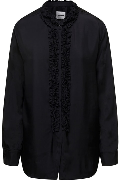 Fashion for Women Jil Sander Black Shirt With Ruches In Viscose Woman