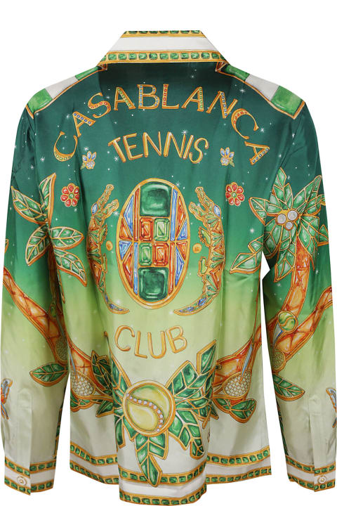 Casablanca for Men Casablanca Cuban Collar Long-sleeved Shirt