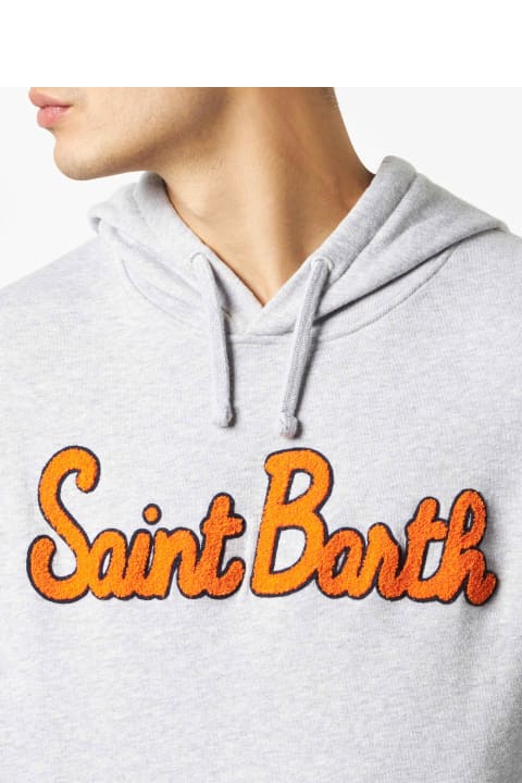 Homeware MC2 Saint Barth Man Cotton Hooded Sweatshirt With Patch
