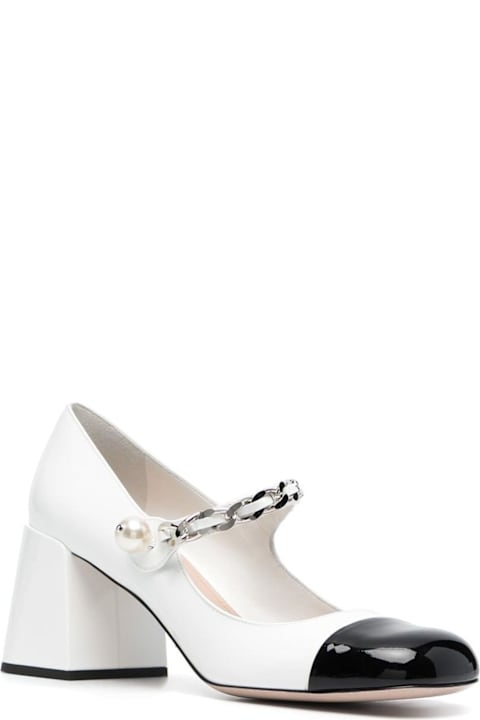 High-Heeled Shoes for Women Miu Miu Leather Chain Pumps