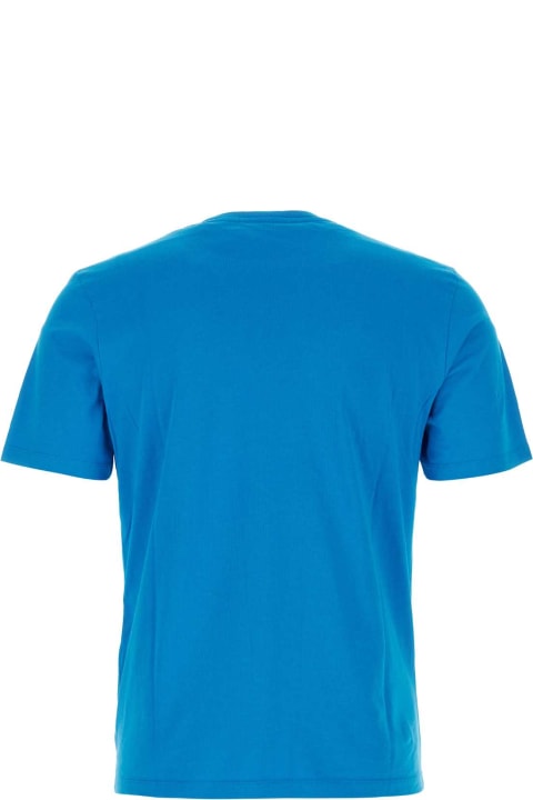 Maison Kitsuné Topwear for Men Maison Kitsuné Turquoise Cotton T-shirt