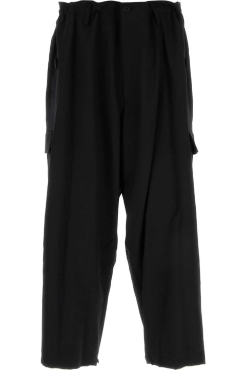 Yohji Yamamoto for Men Yohji Yamamoto Black Wool Pant