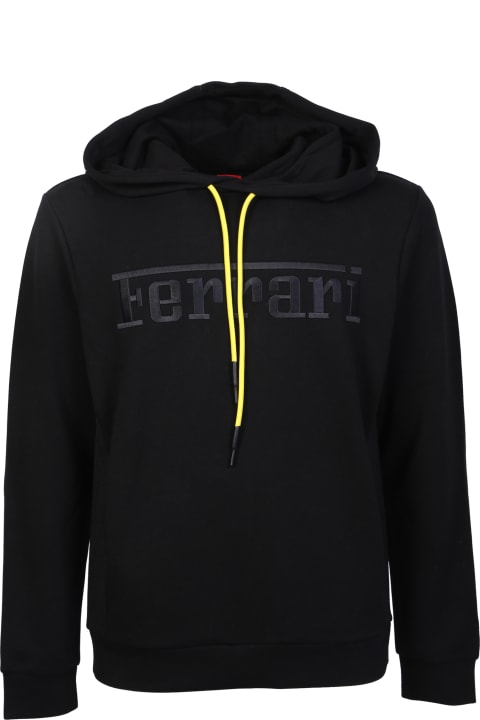 Ferrari Men Ferrari Black Logo Sweatshirt