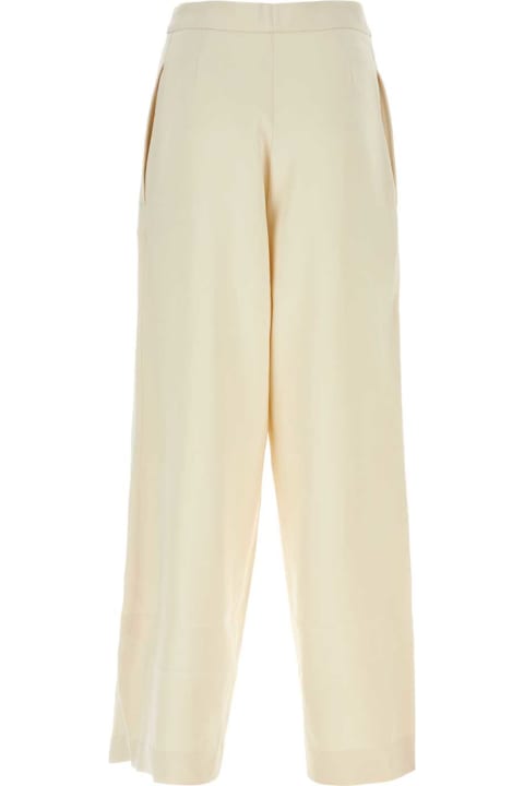 インテリア Ami Alexandre Mattiussi Ivory Viscose Blend Wide-leg Pant