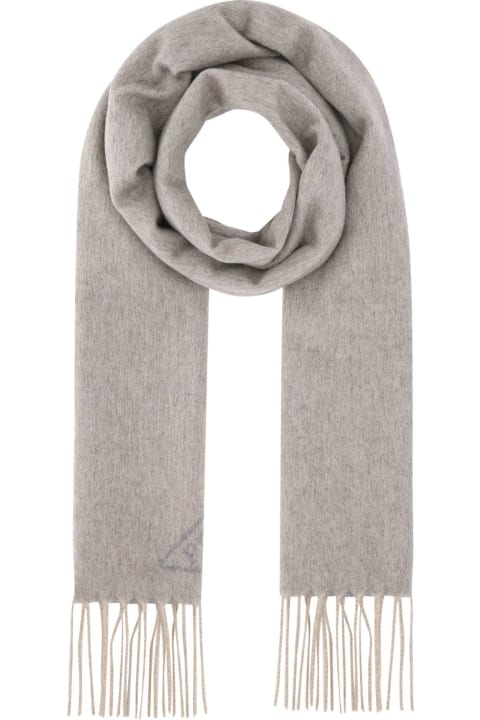Scarves & Wraps for Women Prada Light Grey Cashmere Scarf