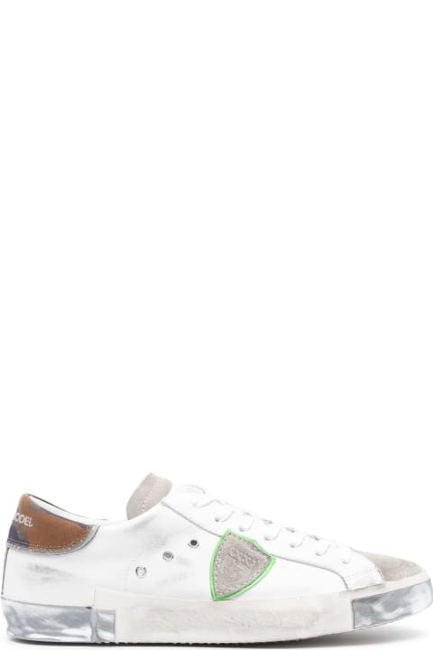 Philippe Model Sneakers for Men Philippe Model Prsx Low Sneakers - White And Green