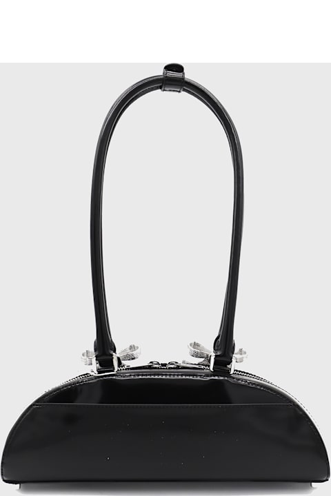 self-portrait for Women self-portrait Black Leather Shoulder Bag