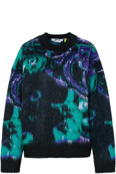 MSGM Sweaters for Women MSGM Black Brushed Mohair Blend Sweater