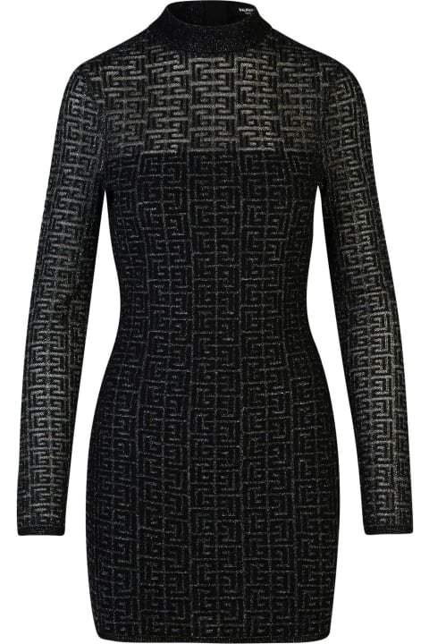 Balmain Dresses for Women Balmain Black Viscose Dress