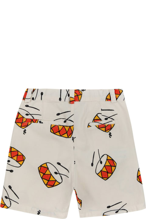 Bobo Choses Bottoms for Boys Bobo Choses Ivory Shorts With Drums For Boy