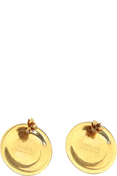 Earrings for Women Versace Gold Brass Tribute Medusa Earrings