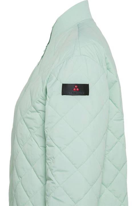 Peuterey Clothing for Women Peuterey Mint Quilted Down Jacket With Buttons