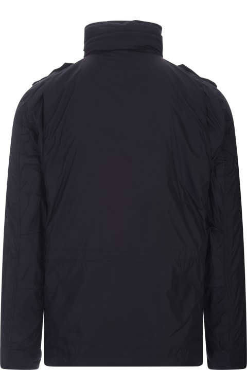 Aspesi Coats & Jackets for Men Aspesi Navy Blue Mini Field Jacket
