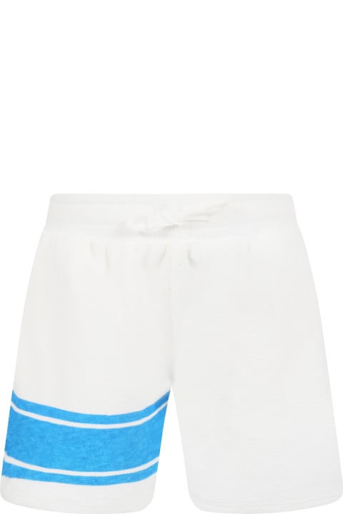 White Short For Kids With Logo