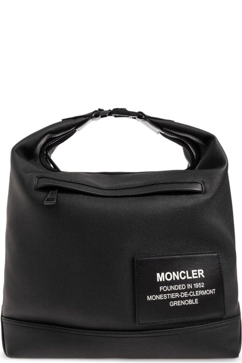 Moncler Totes for Women Moncler Nakoa Logo Patch Top Handle Bag