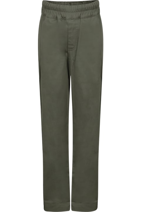Bottoms for Boys MSGM Green Trousers For Boy With Logo