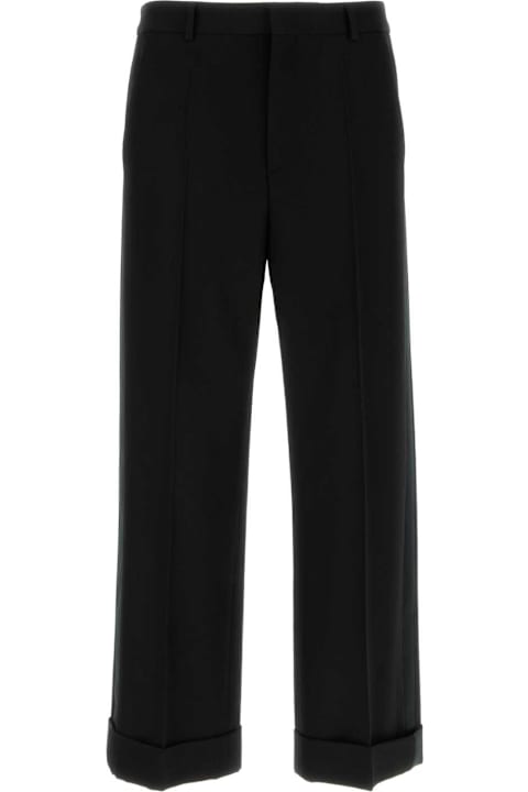 Valentino Garavani Clothing for Men Valentino Garavani Black Wool Pant