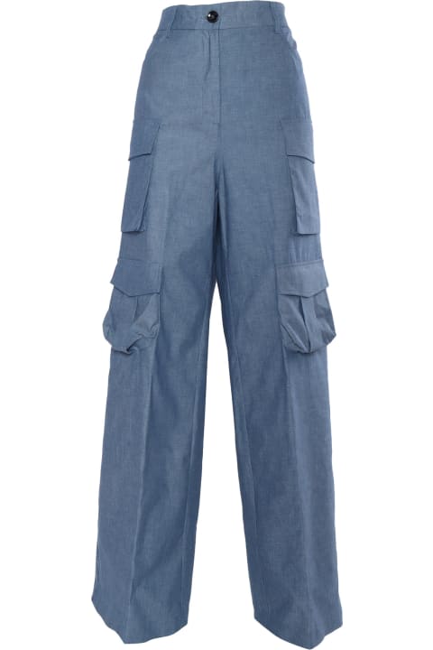 Ballantyne Pants & Shorts for Women Ballantyne Light Blue Cargo Jeans