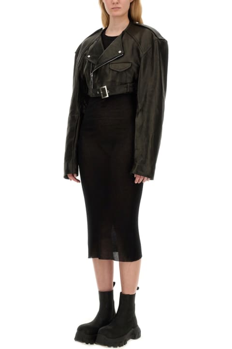 Rick Owens معاطف وجواكت لـ السيدات Rick Owens Biker Jacket